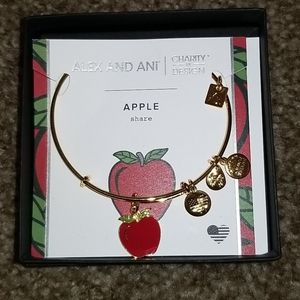 Alex and Ani apple charm bangle NIB